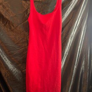 Red cotton everyday dress